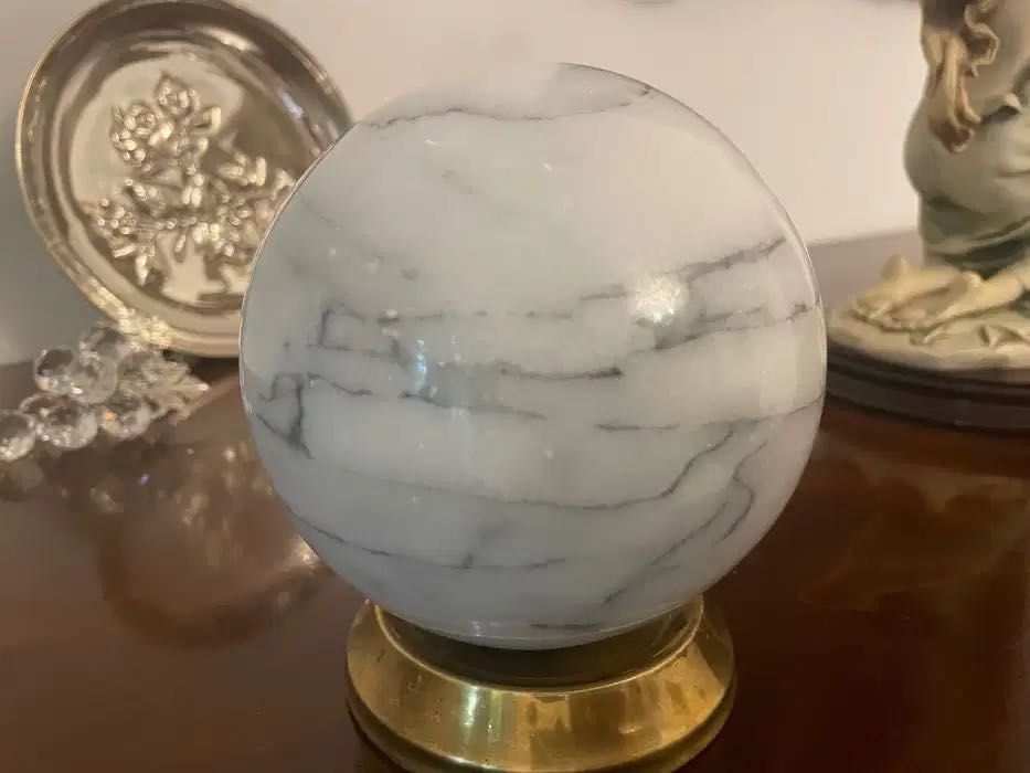 Sfera Cristal Natural mare  / 15 cm,/ Bila Marmura/ Onix/ Piatra