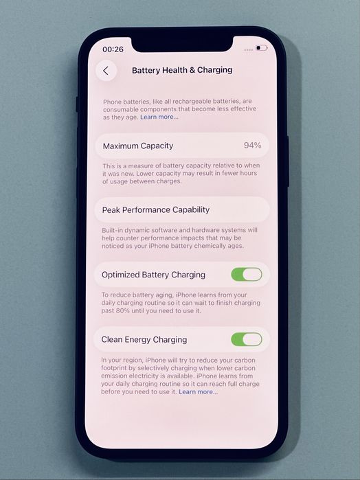 iPhone 12 Black 94% battery