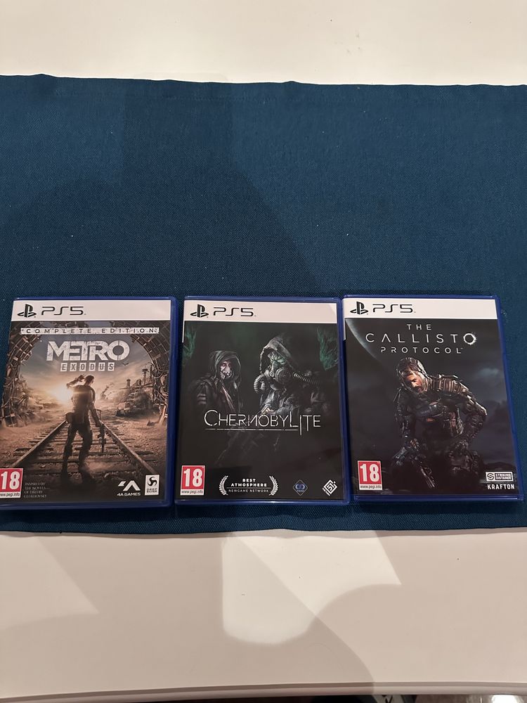 Продавам игри ps5 Metro Exodus, Chernobylite, The callisto protocol