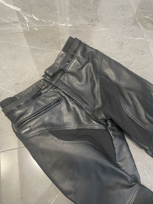 Pantaloni moto din piele cu slidere marimea S 48