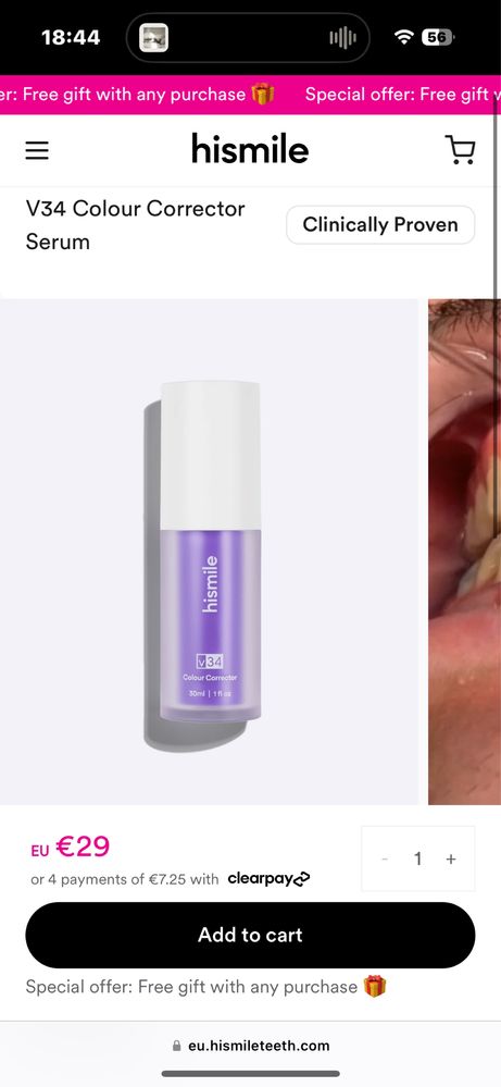 Hismile Color Corrector Serum V34 за зъби