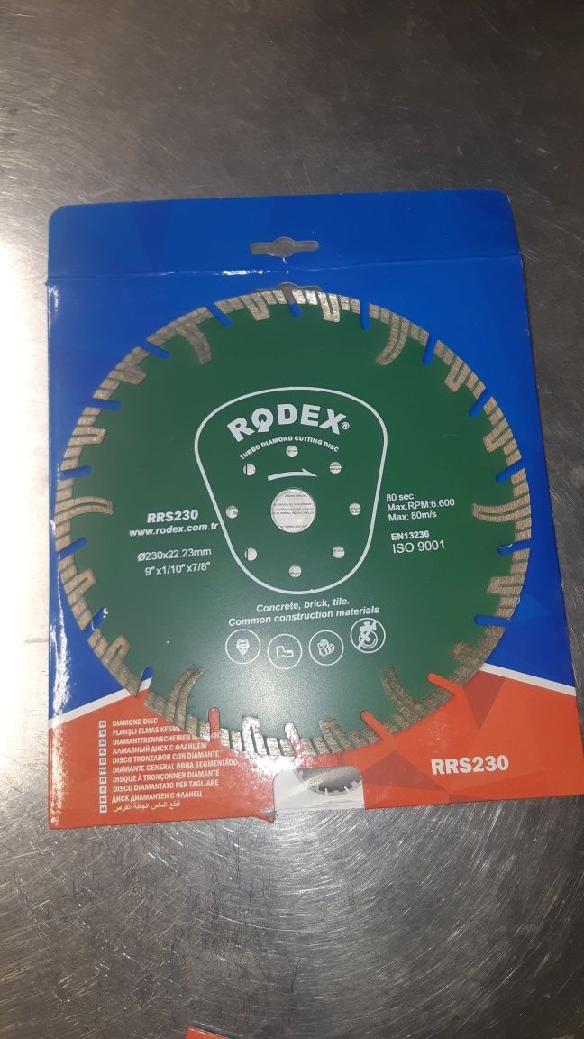 Disc de tăiat Rodex 230 mm beton,cărămidă,ceramica