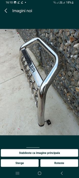 Bullbar inox crom duster 1 și 2
