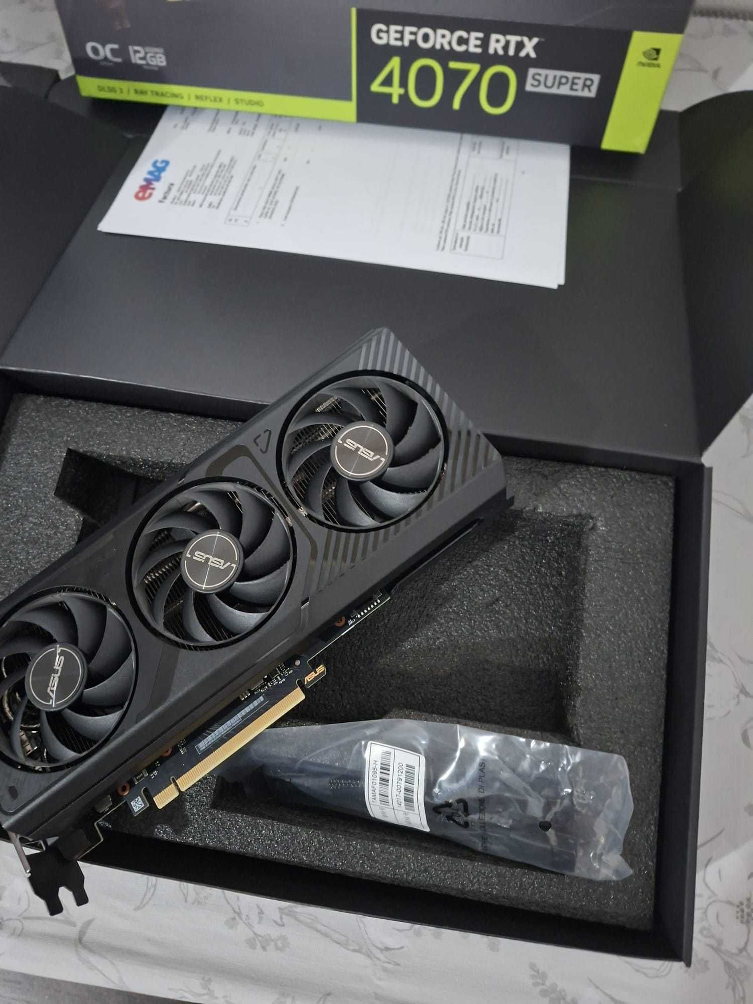 placa video RTX 4070 SUPER 12gb ddr6x noua +cutie +factura+garantie