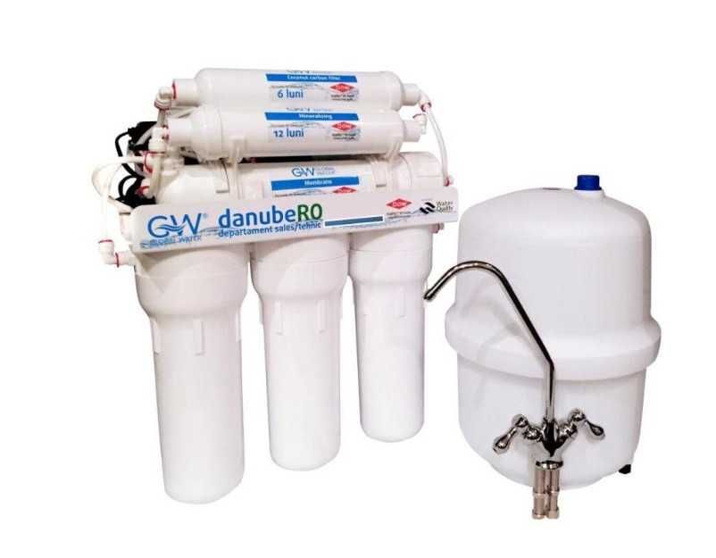Sistem purificare apă DanubeRO: Osmoză inversă cu remineralizare+pompă