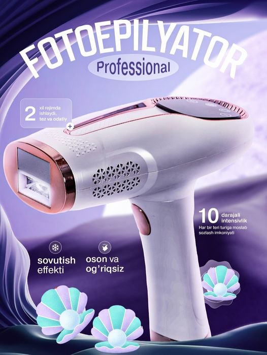 Fotoepilyator uyda foydalanish uchun lazerli, arzon narxda