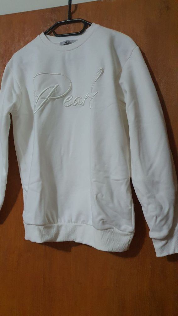 Hanorac alb, gros, XSide LCW, 69% bumbac