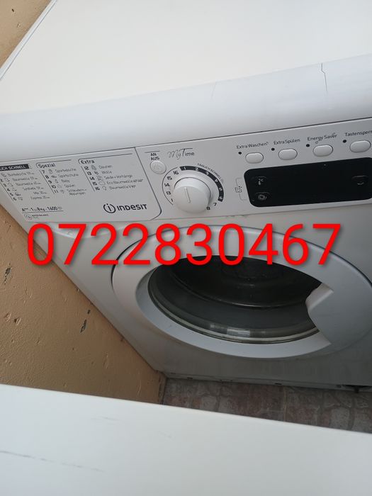 Mașină de spălat 8/9 kg clasă AA afișaj indesit