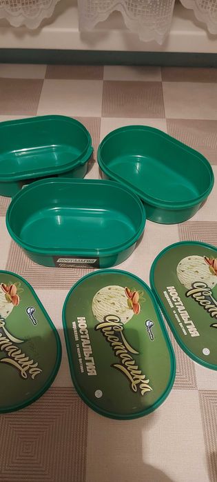 Контейнер из под мороженого с крышкой, объем 500 мл.