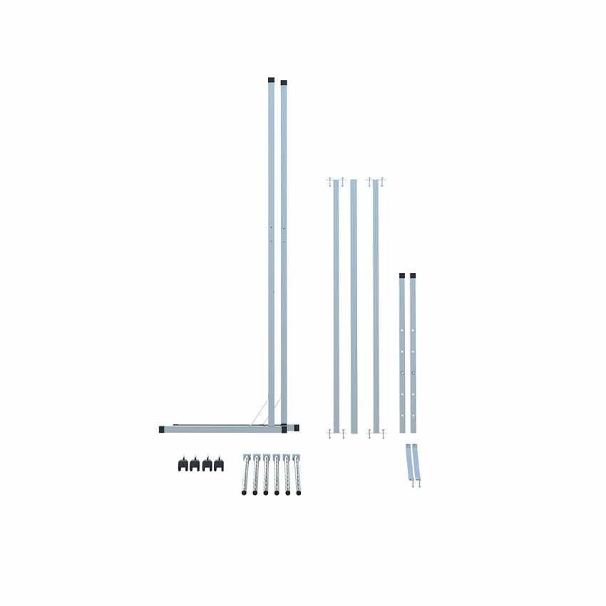 Stender cromat umerase in "L" , cu doua bare si 6 expozitori - NP010