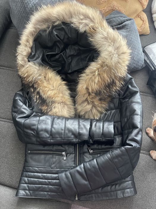 Яке от естествена кожа и косъм - XS