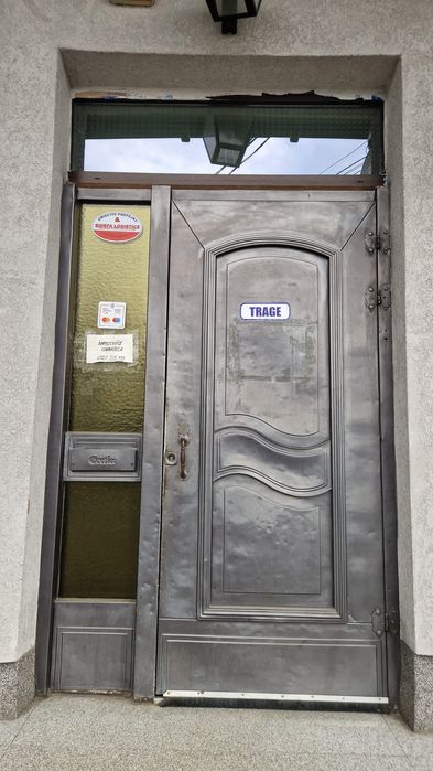 Ușă intrare plăcută cu tablă alamă 2 cutie poștală inclusă