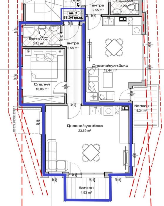 Продава се Двустаен апартамент в Варна, Възраждане 3 - 69 кв.м за 1086 €/кв.м - Снимка #1