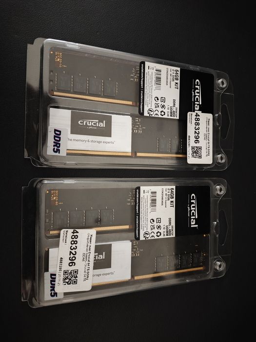озу ddr5 2x32gb crucial 4800mhz