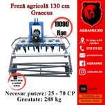Freza agricola  Graecus 130 cm cu tavalug Agramix