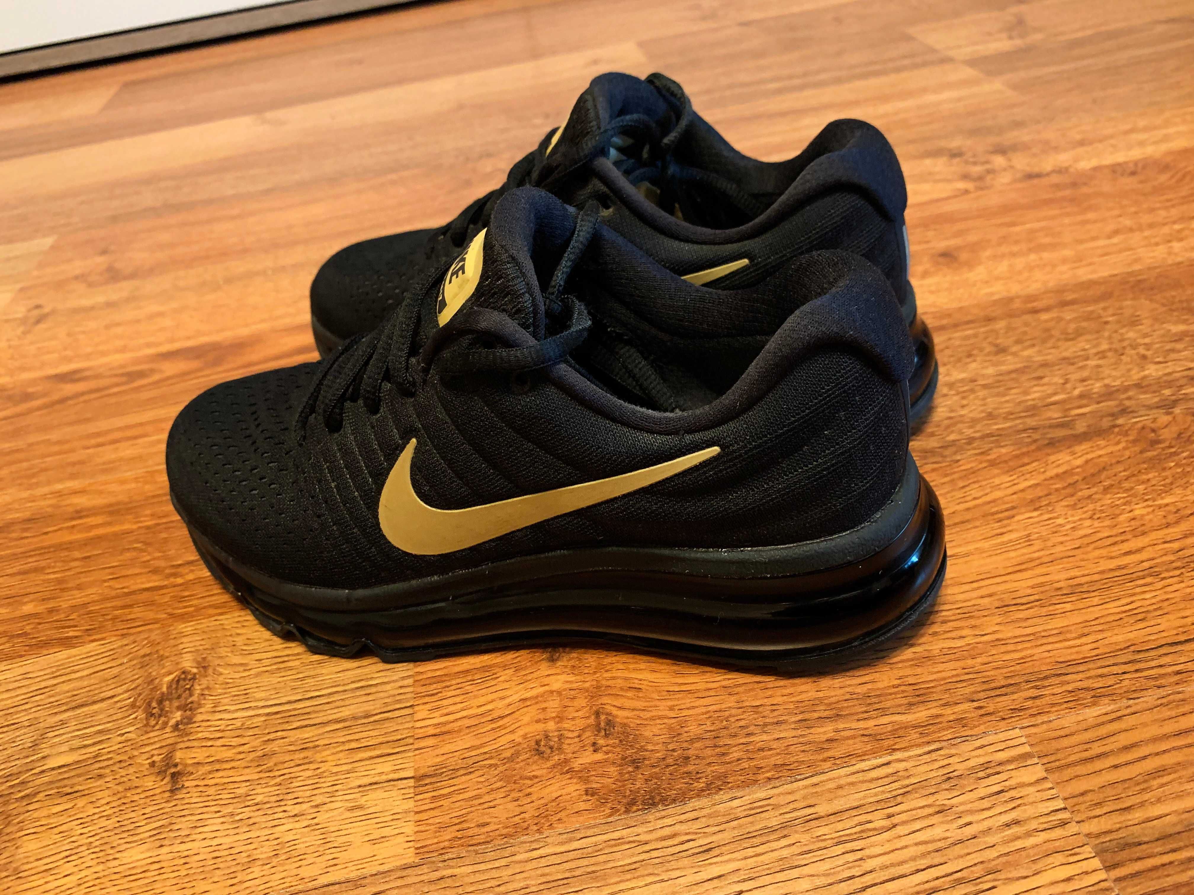 Adidasi NIKE AIR MAX TRIPLE BLACK METALIC GOLD_marime 36,5_impecabili