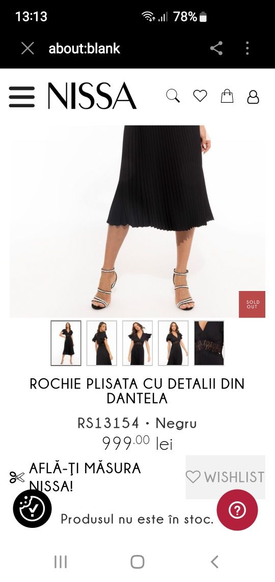 Rochie Nissa ,impecabila,purtata doar odată .