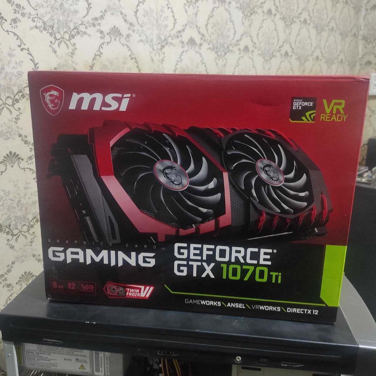 Видеокарта MSI GTX 1070 TI Gaming 8Gb.