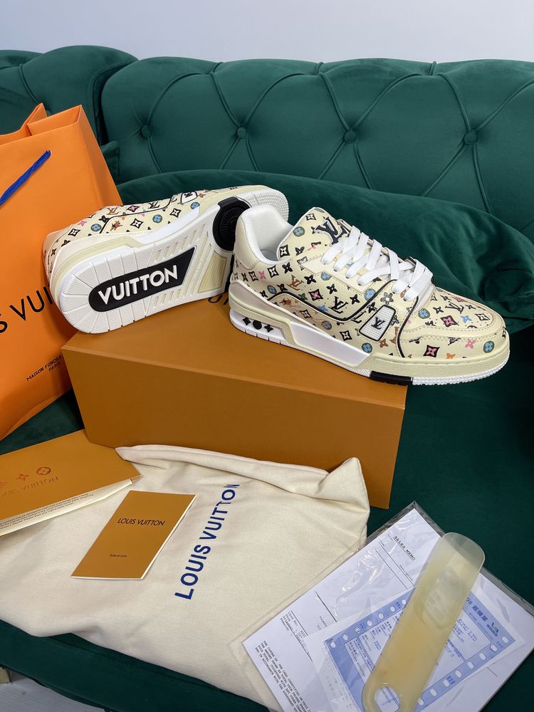 Adidasi Louis Vuitton piele naturala 100% Full Box colectie noua