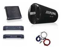 Pachet Subwoofer Alpine SWT-12S4 + Amplificator BBX-T600 + Kit cabluri
