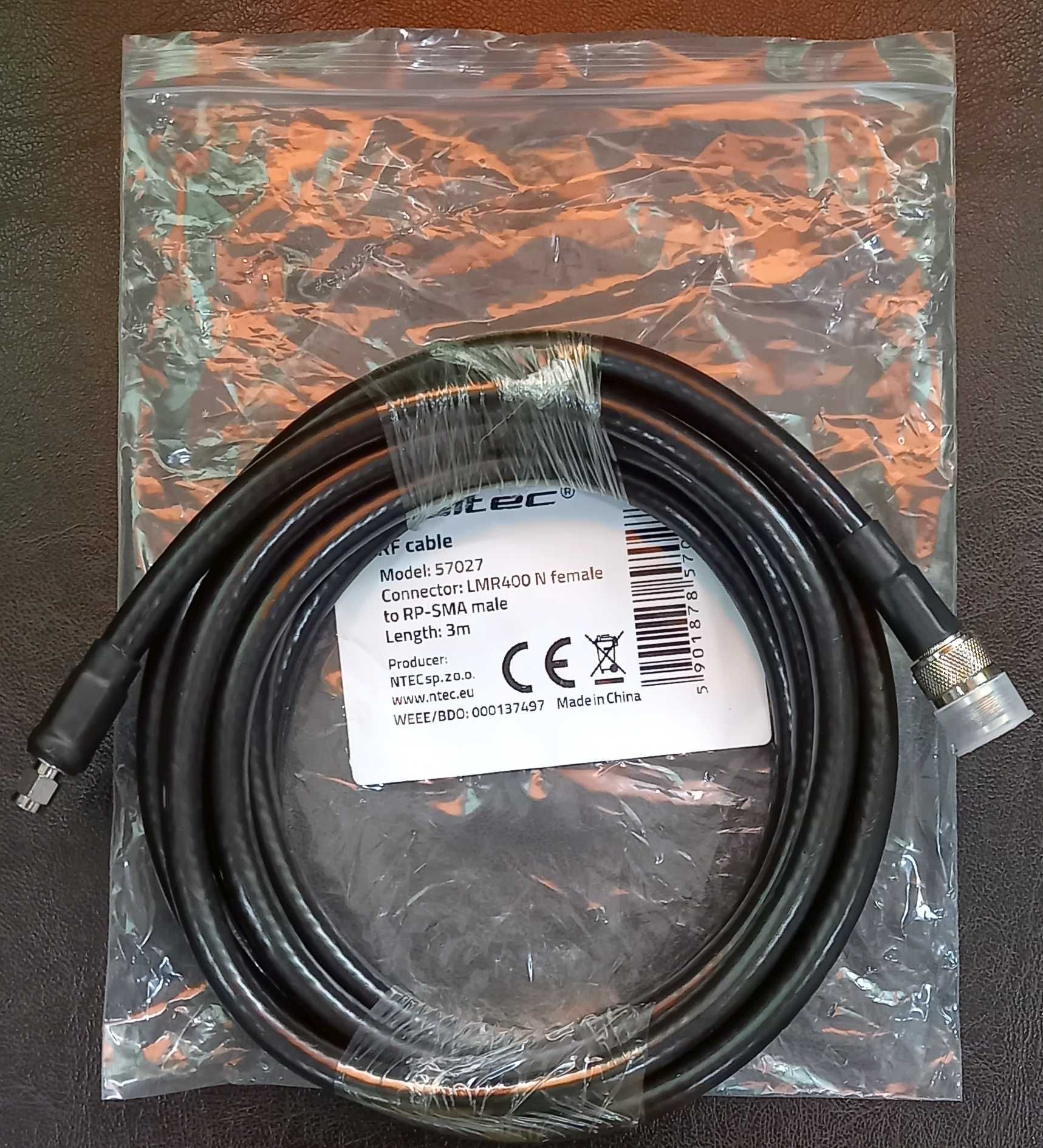 Cablu RF LMR400 3m RP-SMA Nebra RAK Sensecap Bobcat Helium