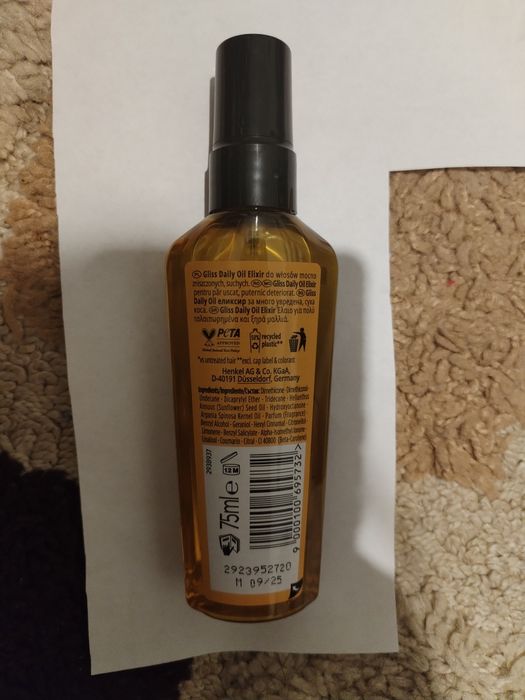 Daily oil elixir Gliss Schwarzkopf ulei de par