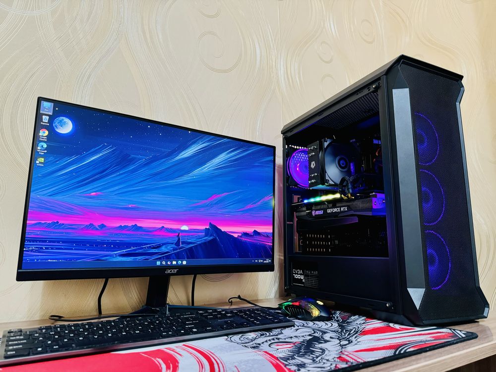 Очень МОЩНЫЙ игровой комп RTX3060TI с моником 2к и полный комплект