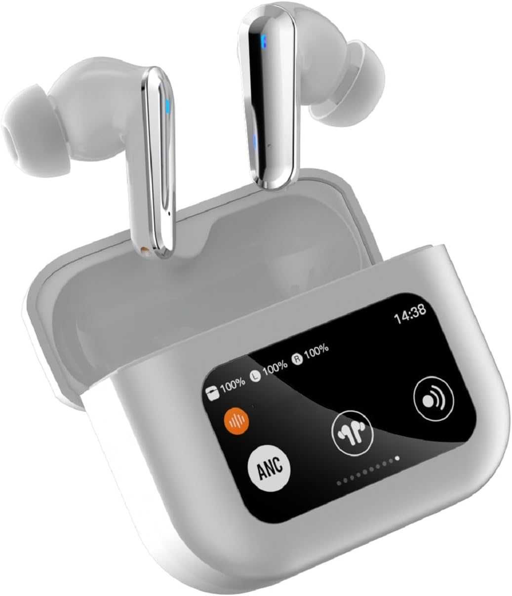 Слушалки с активно шумопотискане безжични Bluetooth ANC сензорен екран