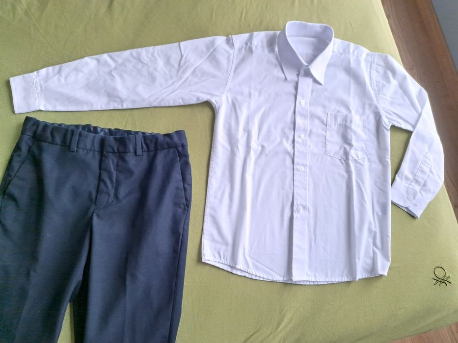 Ученическа униформа бяла риза 128 размер