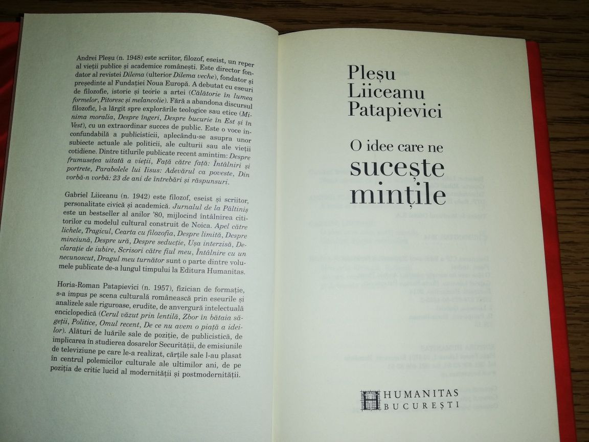 O idee care ne suceste mintile - Plesu, Liiceanu, Patapievici