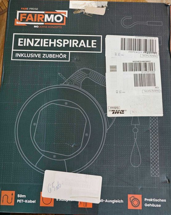 50 метра Рейка  / Проволка / Pet cable  Немска  НОВА !!! с 5 адаптера