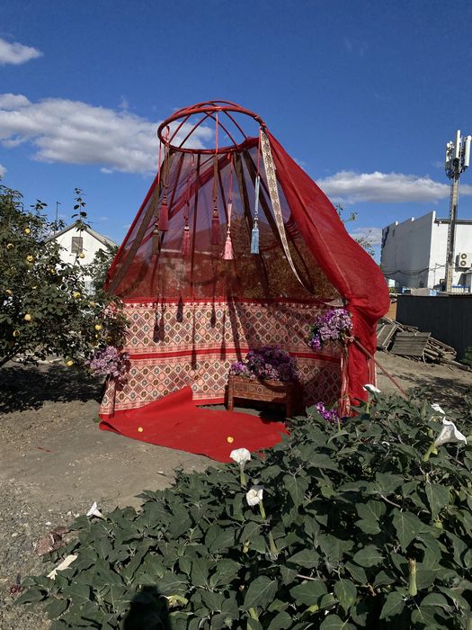аренда полу юрта , жарты киыз уй , жарты киіз уй