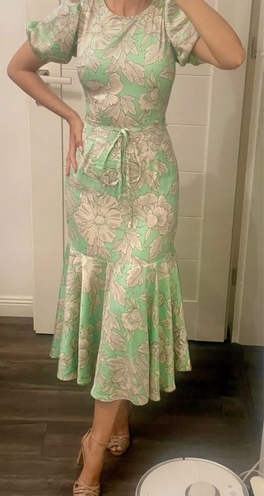 Rochie eleganta verde, model sirena, Poema, L
