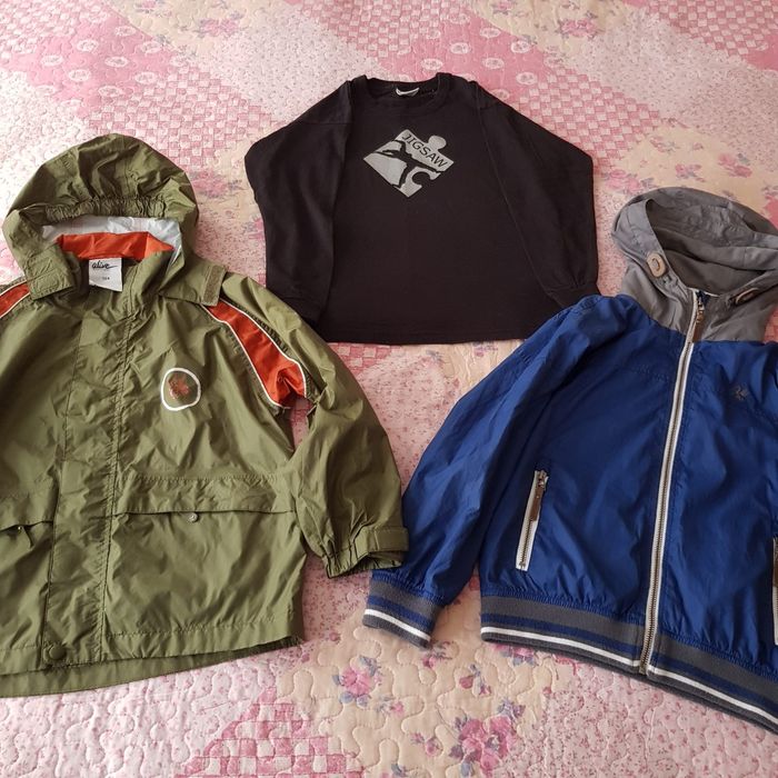 Lot,7-8 ani,băieți:jachetă impermeabilă Alive,Next,bluză sport