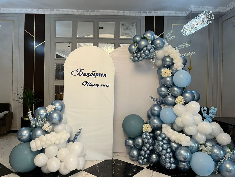 Оформление фотозоны с шарами от 15 000 тг  Шымкент
