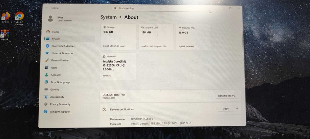Thinkpad L480 i5 8250 16GB RAM 1TB SSD SAMSUNG