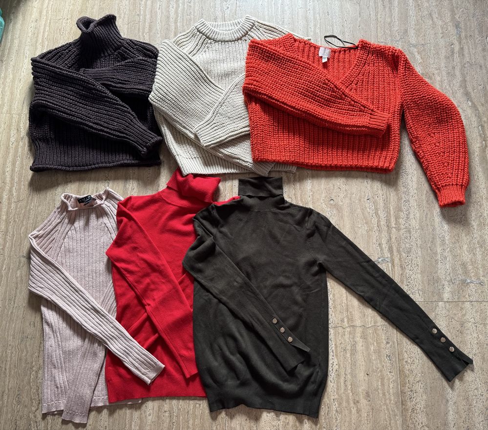 Дамски зимни блузи и пуловери Zara, Bershka, H&M, Reserved