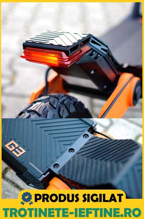 Baterie 18Ah: Trotineta Electrica KuKirin G3, IP54, Confortabila