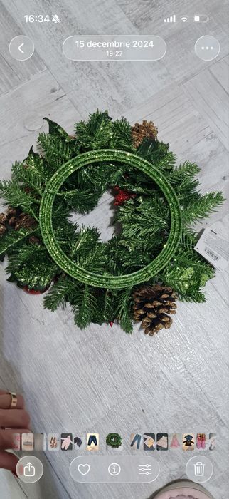 Ghirlandă decoratiune pentru sarbatorile de iarna pentru craciun