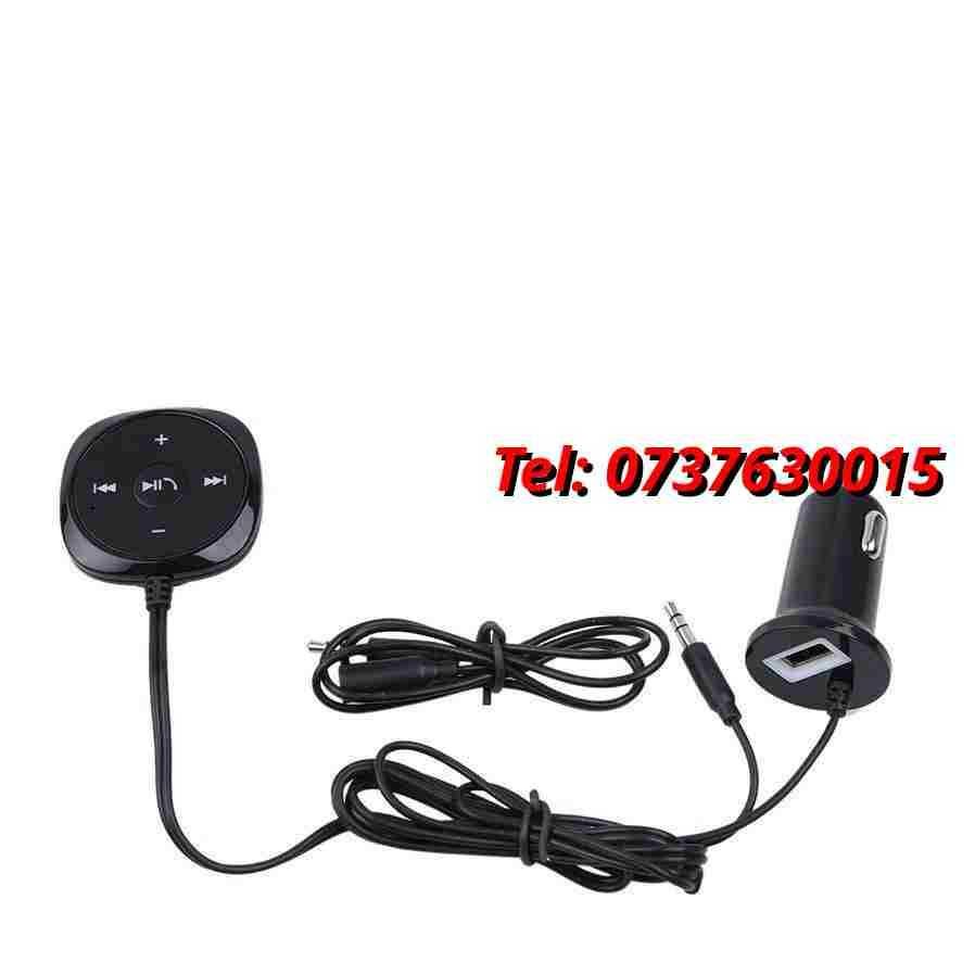 Car Kit Bluetooth Wireless Auxiliar Cu Jack Cu Bricheta Si 2 X Usb