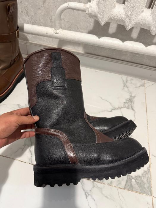 Монголский унты натуралная кожа и мех волк каскыр як