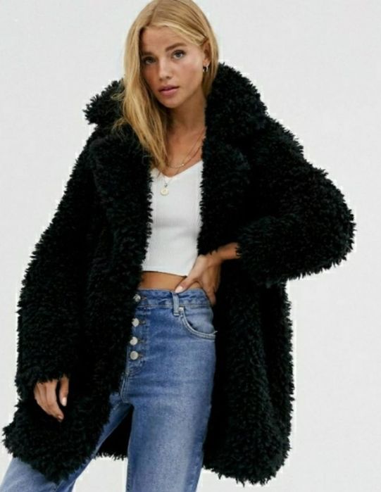 Palton Superdry ( blana artificiala/ teddy)
