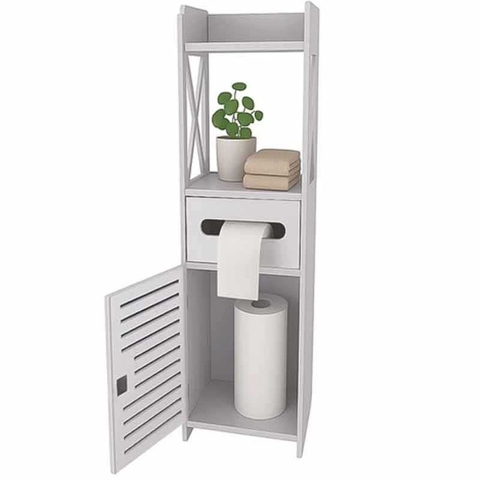 Шкаф за баня с поставка за тоалетна хартия, Ruhhy