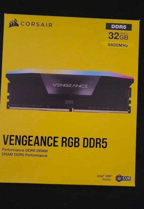 Kit Memorie Corsair Vengeance RGB 32GB, DDR5-6800MHz, CL40, Dual Ch.