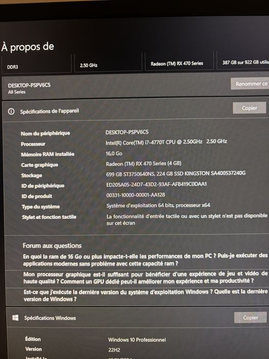 Pc Gaming i7, 16g RAM, Radeon RX si ecran Lg