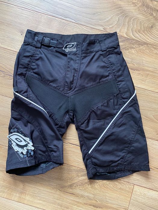 Pantaloni scurți vintage Y2K O'Neal A-10 Motor Cross negri, mărimea 30