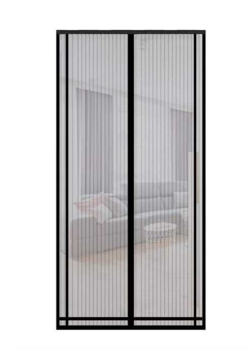 Set 2 x Plase Anti-insecte, Inchidere Magnetica, 210X100cm, Negru