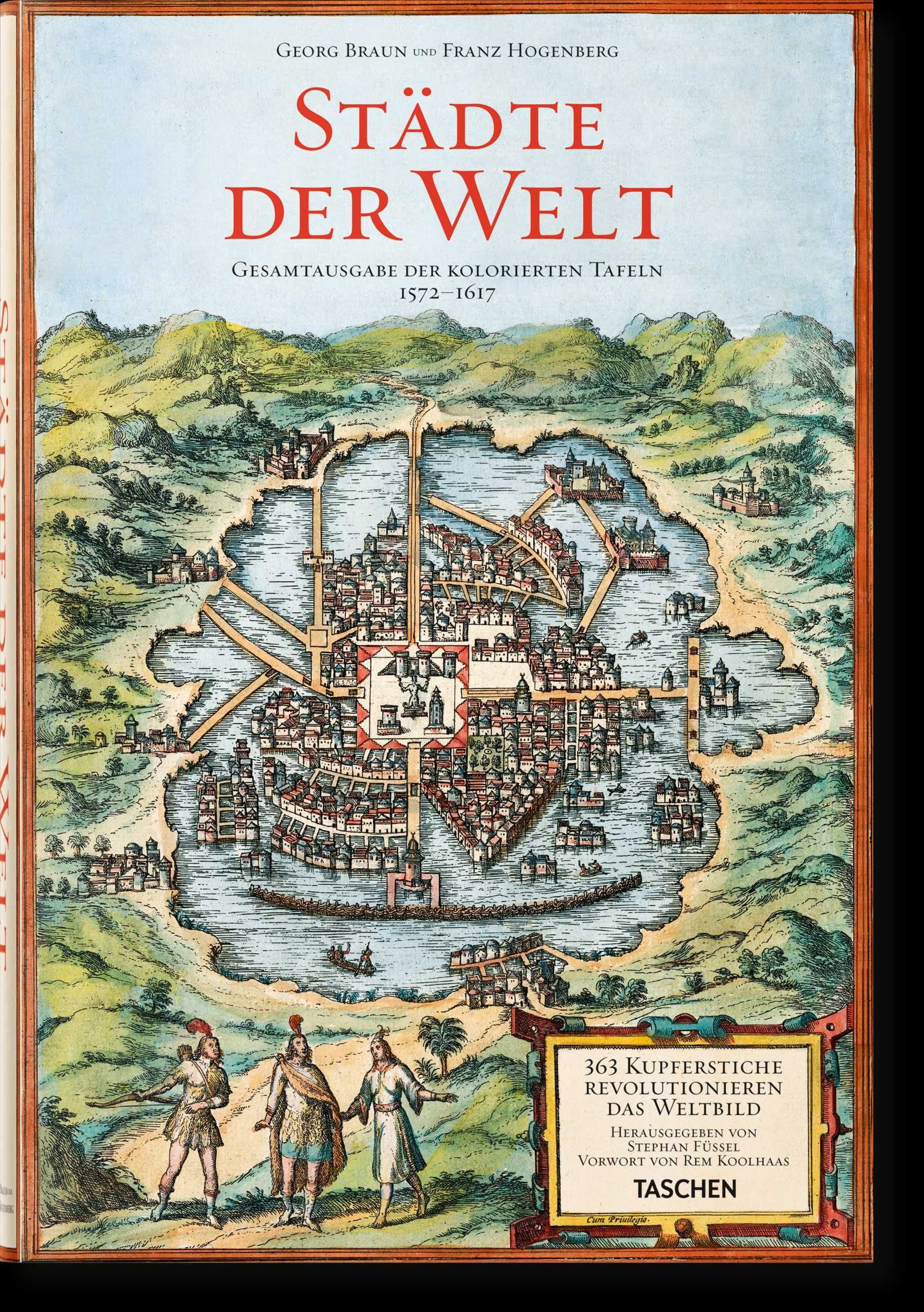 Braun/Hogenberg Cities of the World carte harti atlas pictat fasicimil