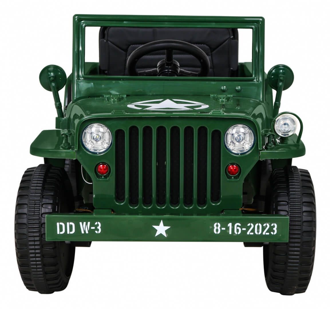 Masinuta electrica pentru copii JEEP Militar LUX 4×4 (103) Verde