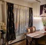 Perdele albe cu imprimeu auriu model marble,marmorat